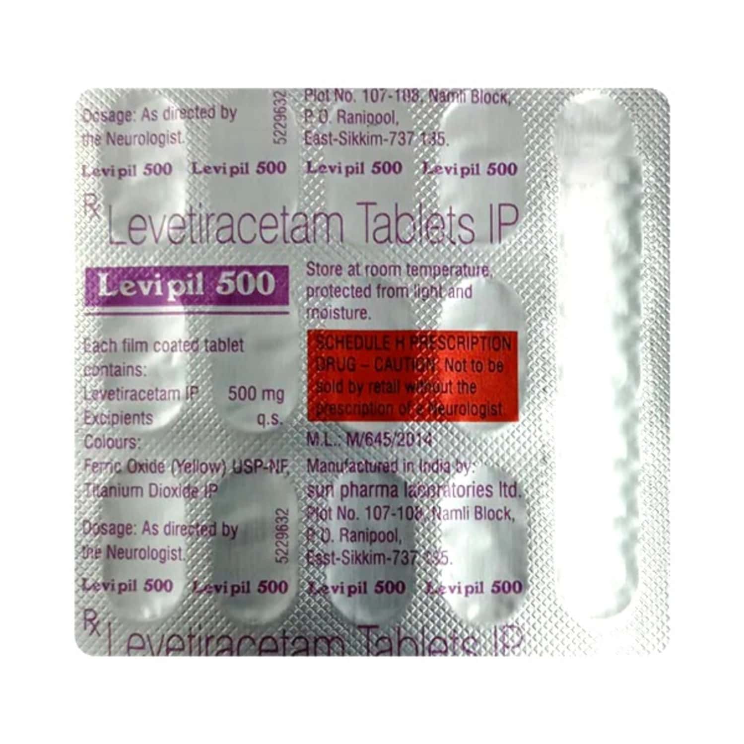 LEVIPIL 500MG TAB